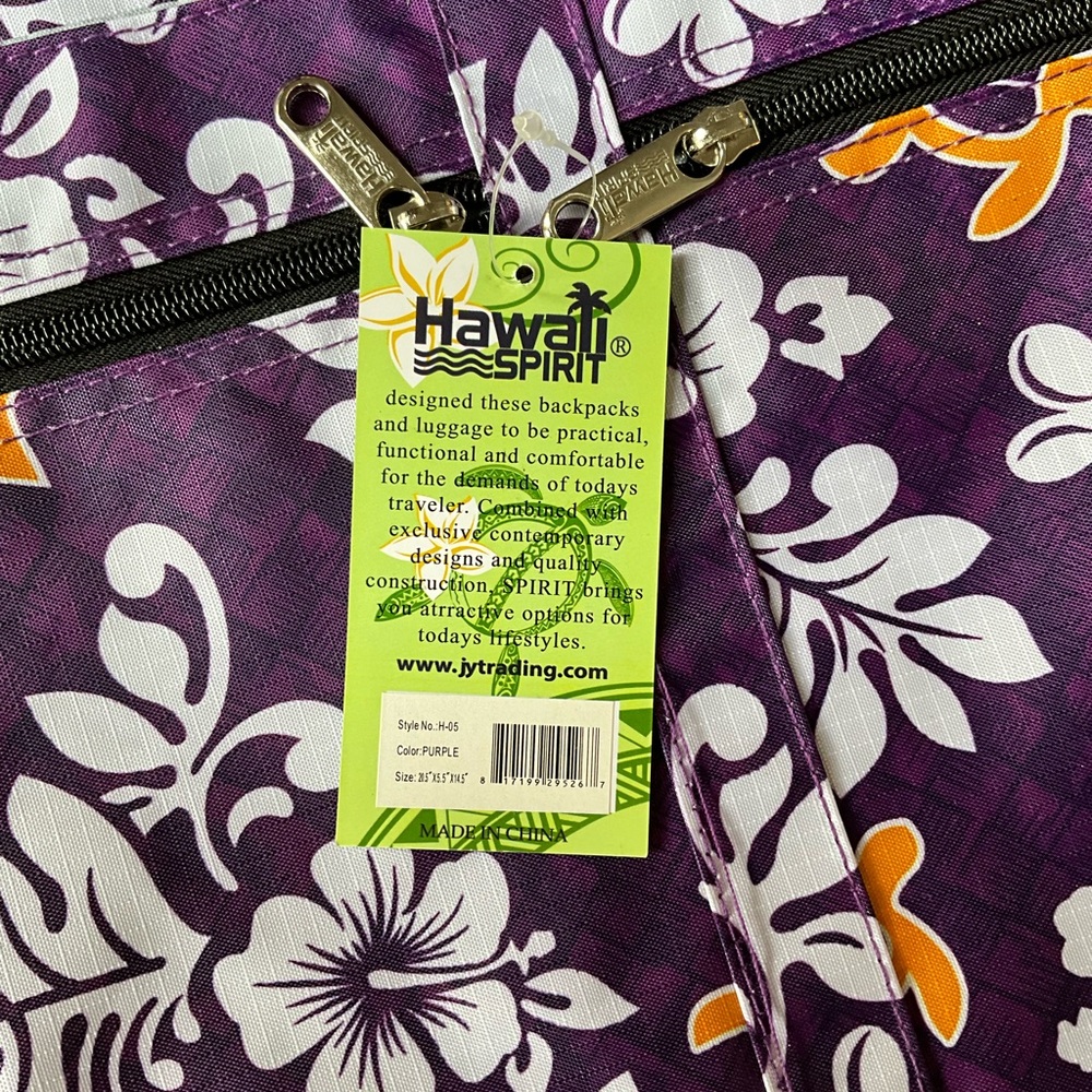 HAWAII SPIRIT Purple Floral Tote Bag - Picture 3 of 3